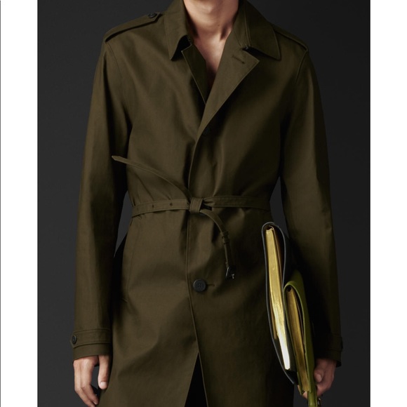 mens single breasted raincoat